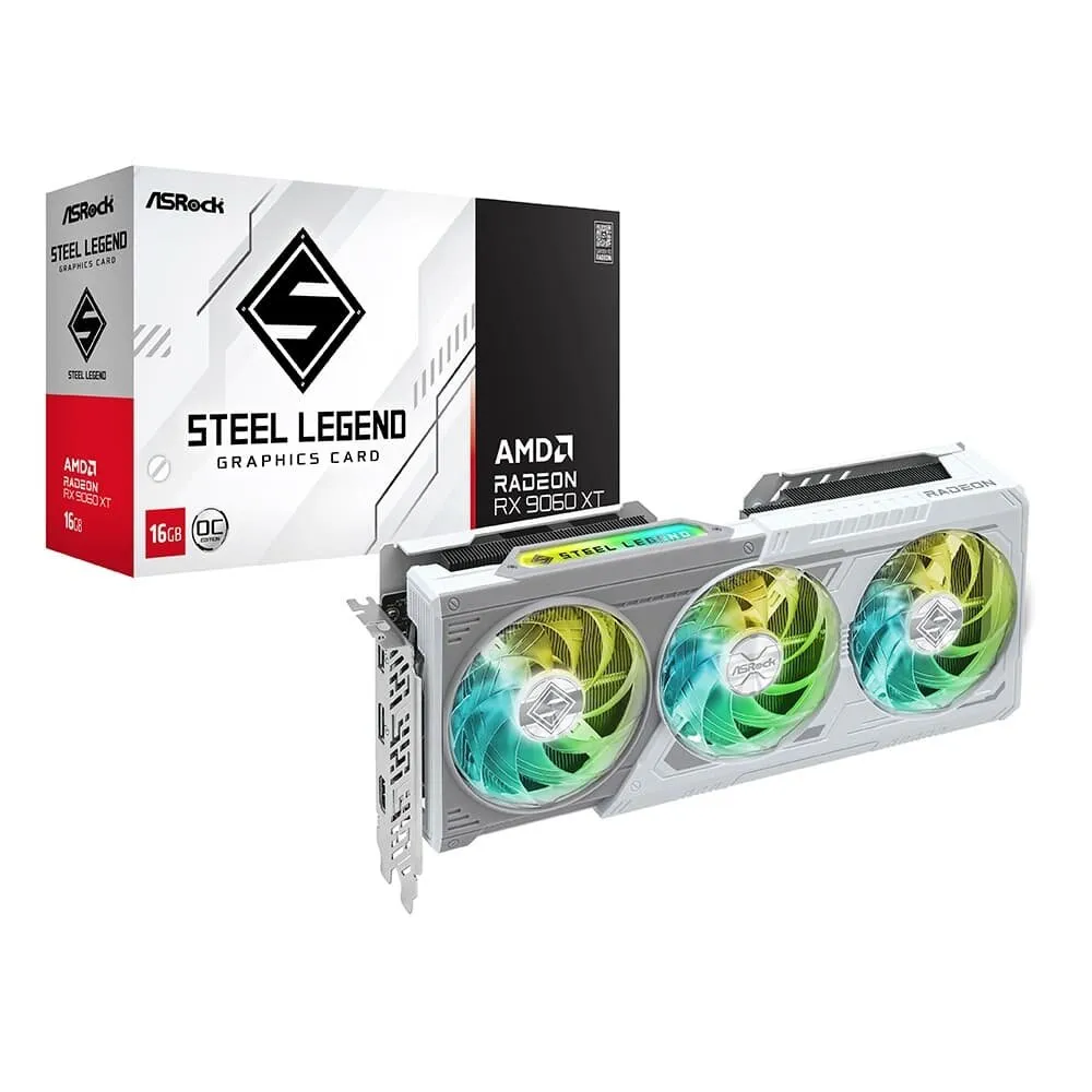 Placa de Vídeo ASRock RX 9060 XT SL 16GO AMD Radeon, 16GB, GDDR6, 128bits, Triple Fan, OpenGL 4.6, RDNA 4 - RX9060XT SL 16GO