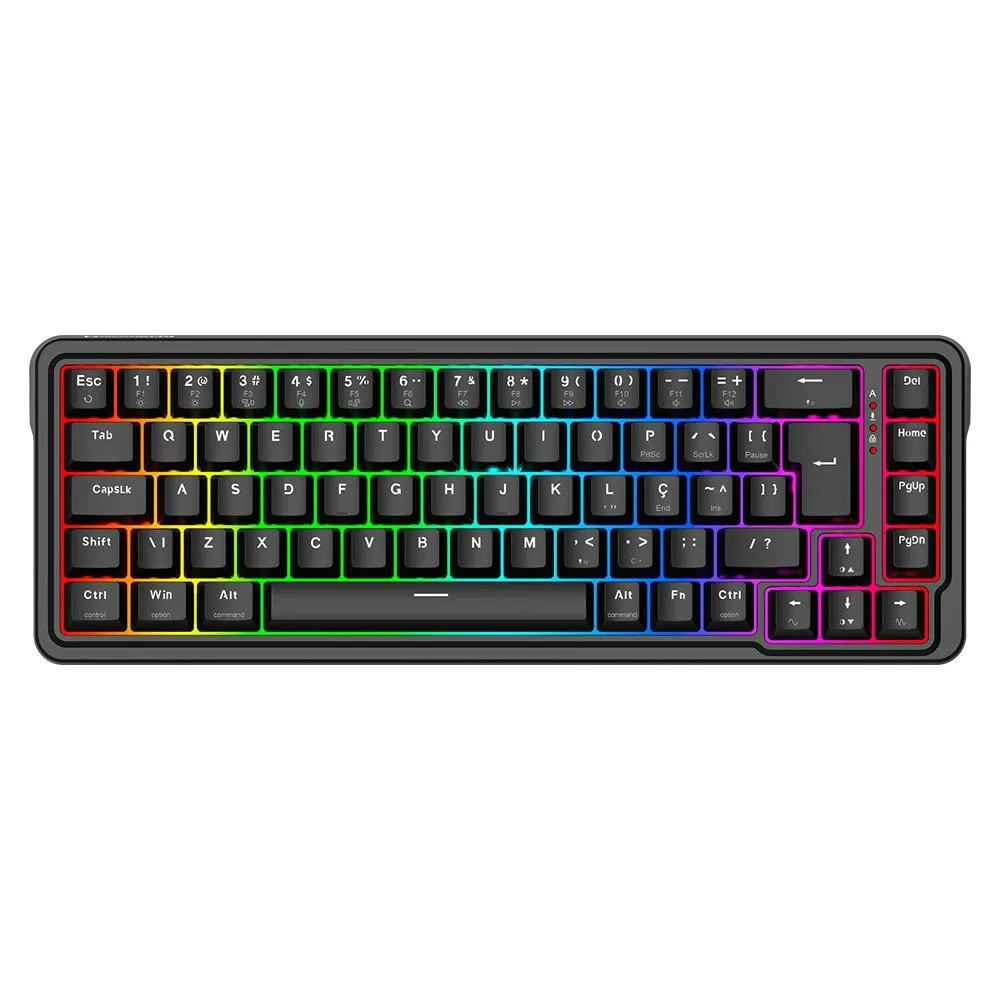 Teclado Magnético Gamer Redragon Nova, 65%, RGB, Switch UltraMag Linear, ABNT2, Preto - K709RGB-M