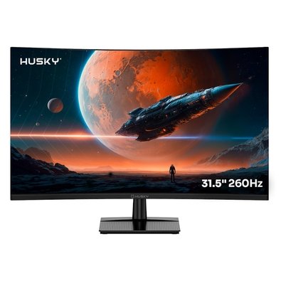 "Monitor Gamer Curvo Husky Boreal 31.5"", FHD, 260Hz, 1ms, Adaptive Sync, VA, DisplayPort e HDMI, HDR - HMG00732PT"