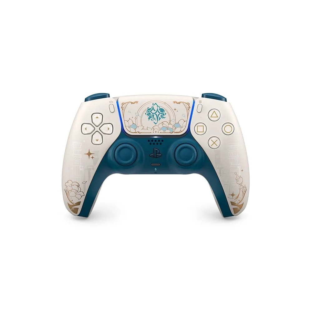 Controle Sem Fio Sony DualSense, Bluetooth, PS5 e PC, Edição Limitada Genshin Impact, Branco e Azul - 1000051748