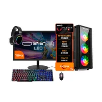 "PC Gamer Completo Bluepc Amd Ryzen 5 8500g 16gb Ddr5 SSD 240GB Monitor 21"" - Kit Gamer Teclado Mouse Headset"