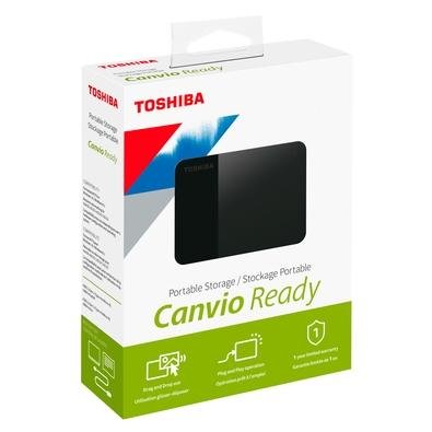 HD Externo Toshiba Canvio Ready,  4TB, USB 3.0, Preto - HDTP340XK3CA