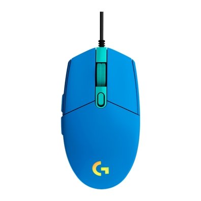 Mouse Gamer Logitech G203 LIGHTSYNC RGB, Efeito de Ondas de Cores, 6 Botões Programáveis e Até 8.000 DPI, Azul - 910-005795