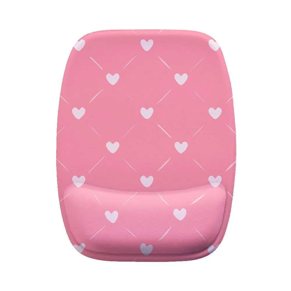 Mouse Pad Ergonomico, Traços Coração Rosa