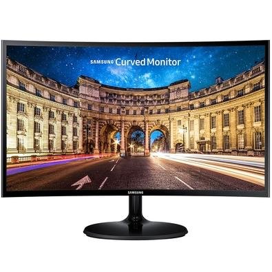 "Monitor Curvo Samsung 27"", FHD, 60Hz, VA, HDMI e VGA, FreeSync, Preto - LC27F390FHLMZD"