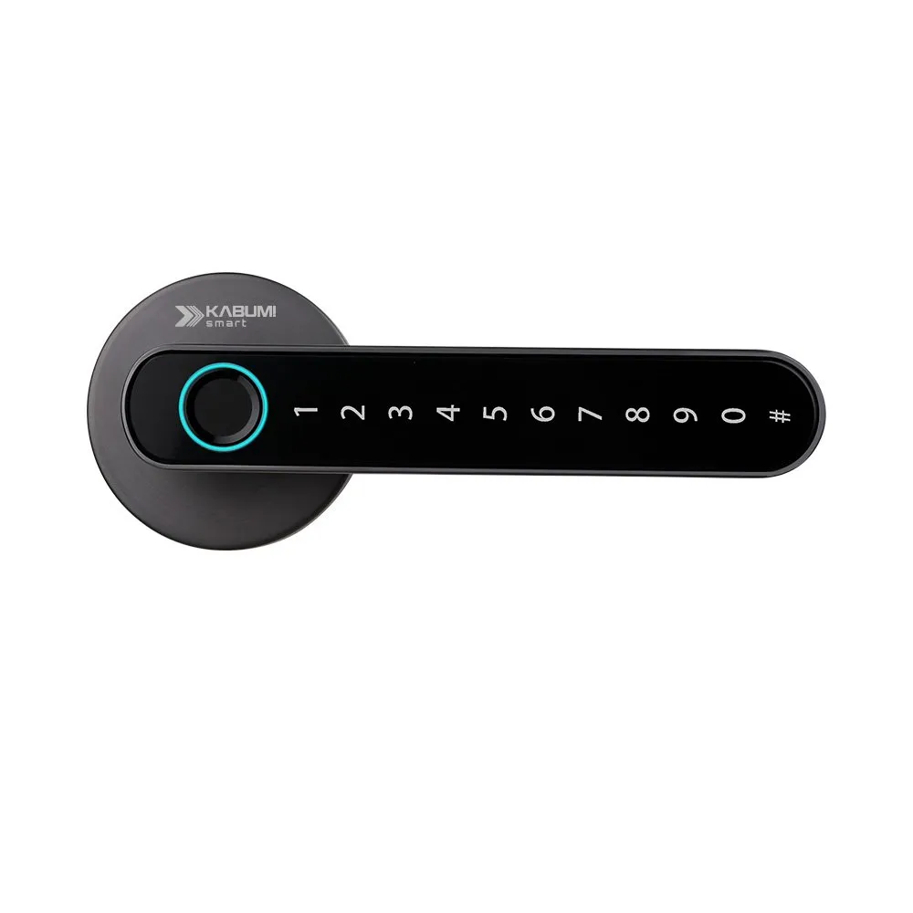 Fechadura Digital Balão.info! smart Slim, Cinza, Biometria, Controle via app, Senha numérica - KSFD100CZ