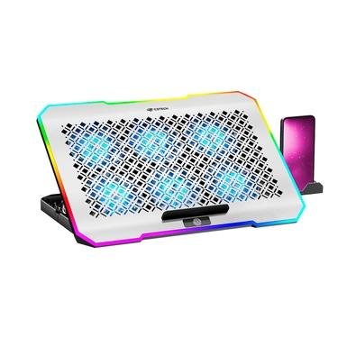 "Base Para Notebook 15,6"" Gamer C3Tech, LED RGB, Prata - NBC-550SI"