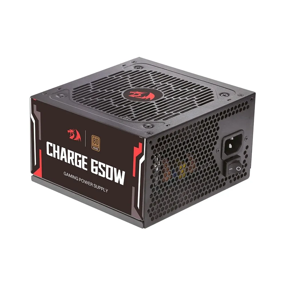 Fonte Gamer Redragon Charge, 650W, ATX, 80 Plus Bronze, Preto - FRC-650
