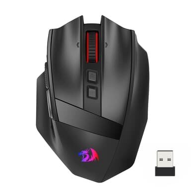 Mouse Gamer Sem Fio Redragon Rind Pro, RGB, Scroll Infinito, 26000 DPI, USB Tipo-C, Bluetooth, Preto - M813RGB-PRO