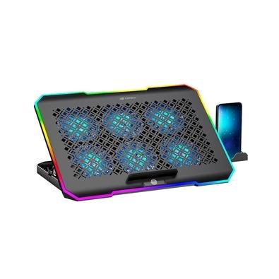 "Base Para Notebook 15,6"" Gamer C3Tech, LED RGB, Preto - NBC-550BK"