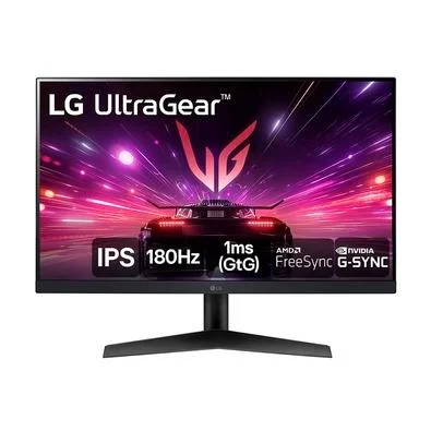"Monitor Gamer LG UltraGear 24"", FHD, 180Hz, 1ms, IPS, DP e HDMI, HDR10, FreeSync, G-Sync - 24GS60F-B"