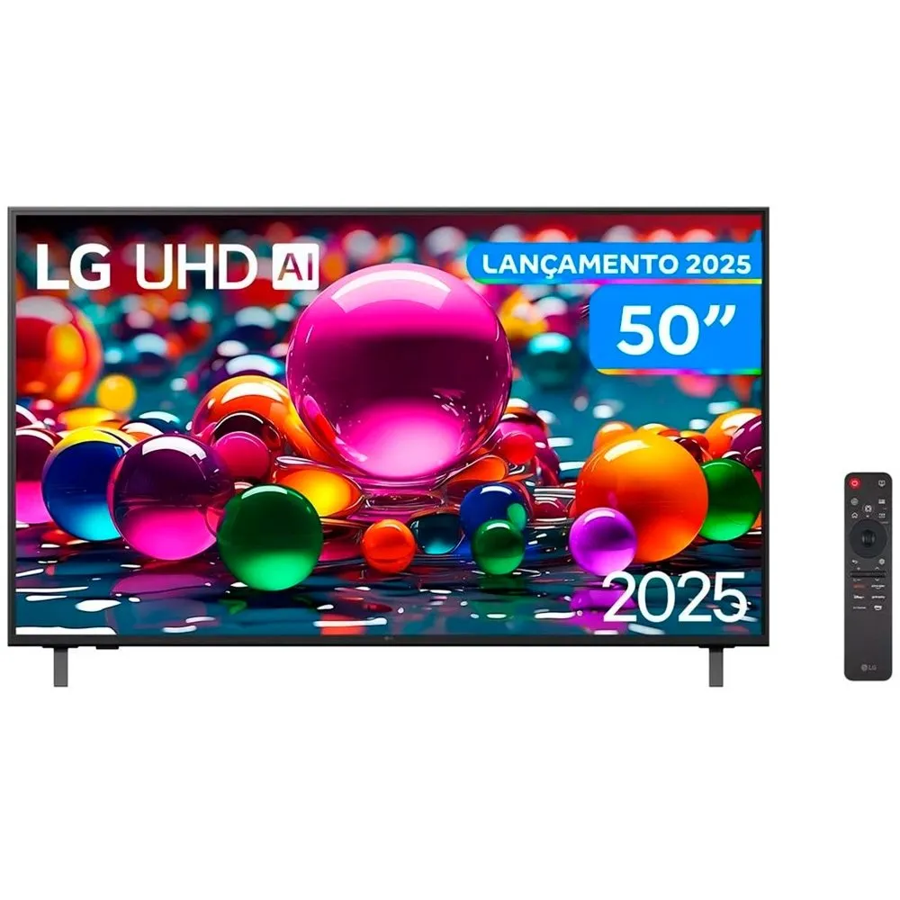 Smart TV 50"" LG 4K Ultra HD 50UA8550PSA webOS 25 AI Processor 4K Gen8 com Alexa 3 HDMI