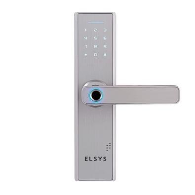 Fechadura Eletrônica Digital De Embutir Com Biometria Elsys, Prata - ESF-DE2000B