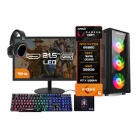 "PC Gamer Completo Bluepc Amd Ryzen 5 8500g 16gb Ddr5 SSD 960gb Monitor 21"" - Kit Gamer Teclado Mouse Headset"
