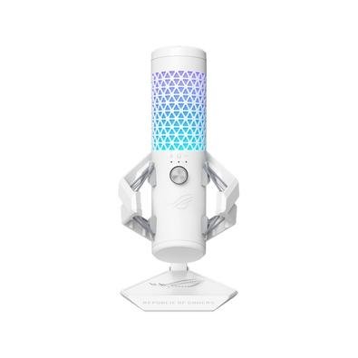 Microfone Gamer de Mesa ASUS ROG Carnyx, RGB, USB, PC e Mac, Anti-vibração, Branco - 90YH03Z0-BAUA10