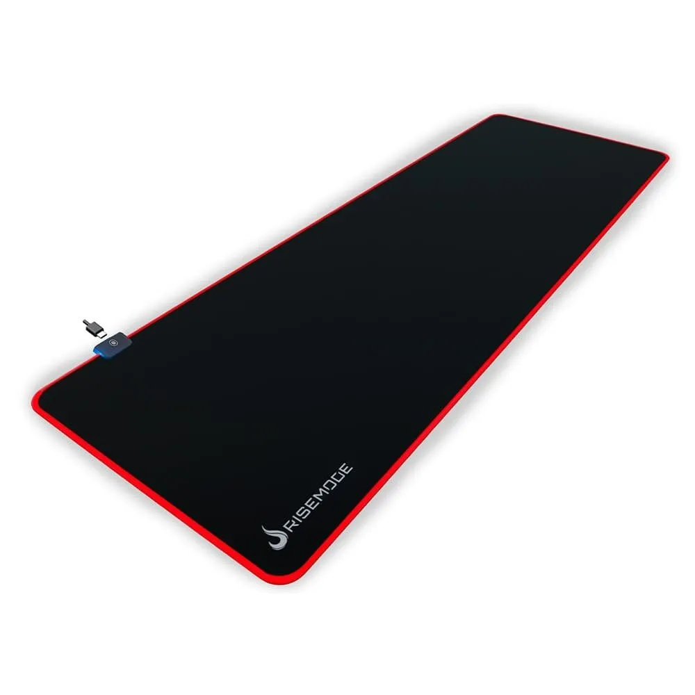 Mousepad Gamer Rise Mode RGB, Estendido (900x300mm), Preto - RM-MP-07-RGB