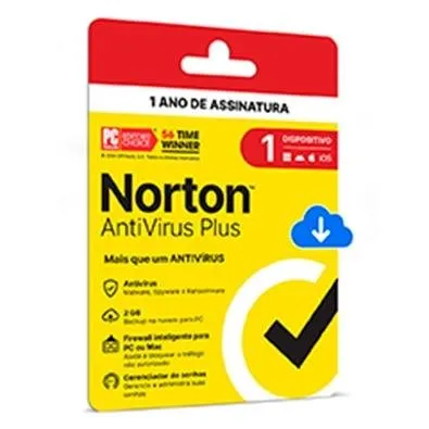 Norton Antivirus Plus 1 Dispositivo, 12 meses, Digital para Download - ESD 21405568