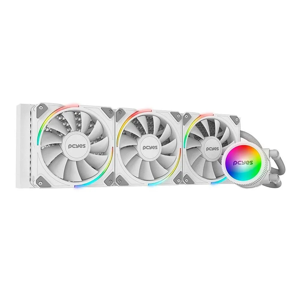 Water Cooler PCYes Sangue Frio 3, ARGB, 360mm, AMD/Intel, Branco - ARGBSF3360WGBR