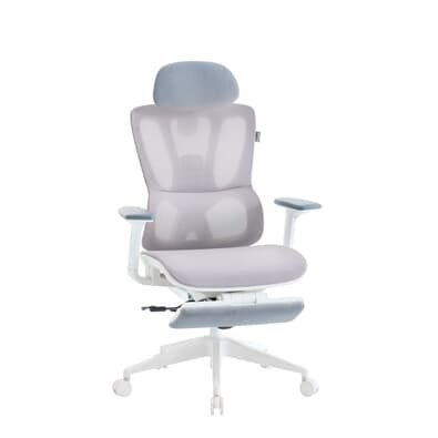 Cadeira de Escritório Ergonômica Presidente XT Office X-Ultra Cinza e Branca - XTO-110