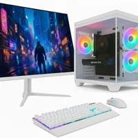 "PC Gamer Skill Apex , Amd Ryzen 5 5500, Geforce RTX 3050, 16gb Ddr4, SSD 1TB M.2, Monitor LED 24"" 180hz Branco Sap232"