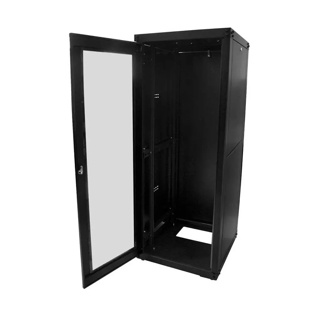 "Rack Padrão 19"" 40u X 770mm Preto Piso Visor De Acrílico Gforce 411."