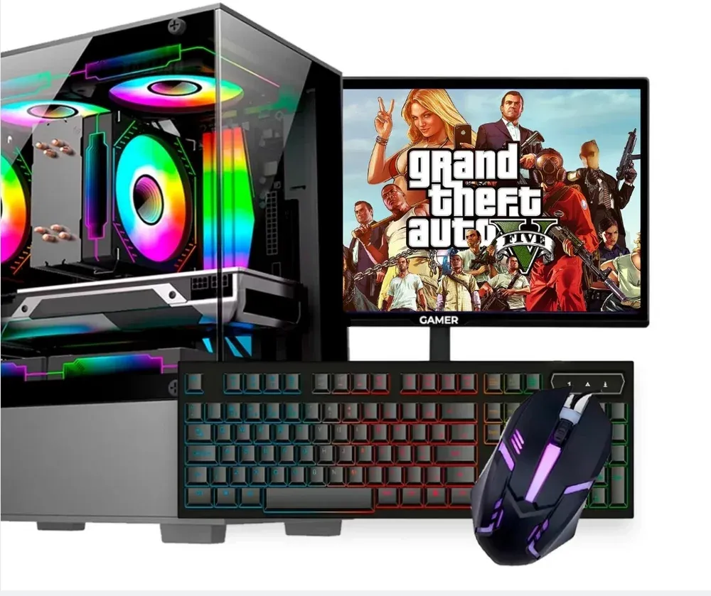 PC Gamer Completo Intel Core i5 Memoria Ram 16gb SSD 240GB Monitor HDMI Teclado Mouse