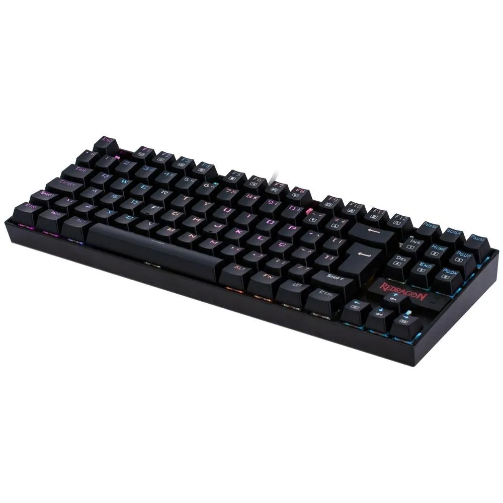 Teclado Mecânico Gamer Redragon Kumara, Anti-Ghosting, RGB, Switch Outemu Red,  ABNT2, Preto, PT - K552RGB-1 (PT-RED)