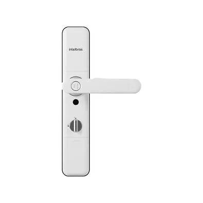Fechadura Digital de Embutir Intelbras com Maçaneta MFR 7000, 6V, Com Biometria, Branco - 4670031