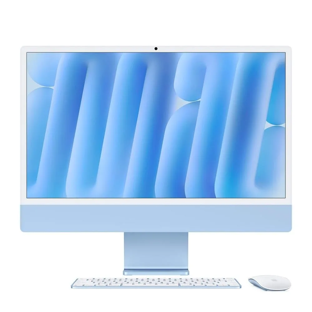 "iMac Apple Tela Retina 24"" 4.5K, Chip M4, CPU 10 Núcleos, GPU 10 Núcleos, Neural Engine de 16 Núcleos, 16GB RAM, 256GB SSD, Azul - MWV13BZ/A"