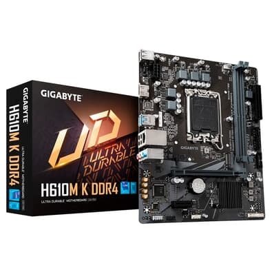 Placa Mãe Gigabyte H610M K DDR4, Intel LGA 1700, Micro ATX, DDR4, HDMI, M.2 - 9MH610MK-00-20