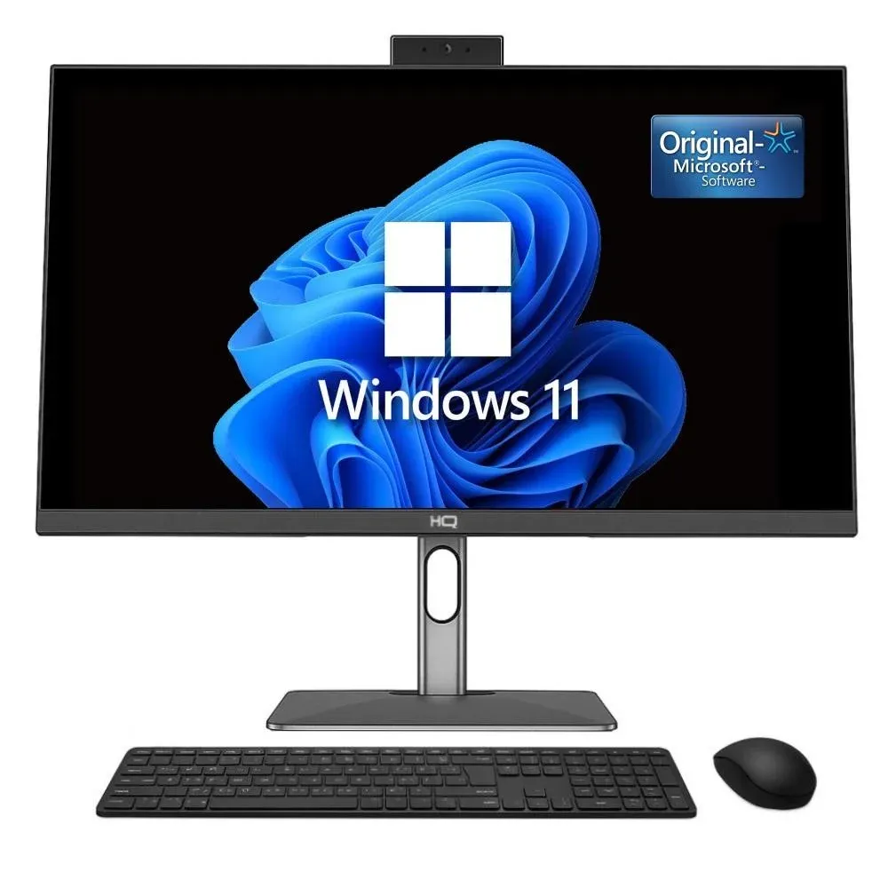 "Computador All In One 24"", Intel Core i5 11400 11ª Geração, 16gb Ddr4, SSD 512gb, WINDOWS 11  , Webcam, Wifi, Bluetooth, Hq Silver Aihqp-013"