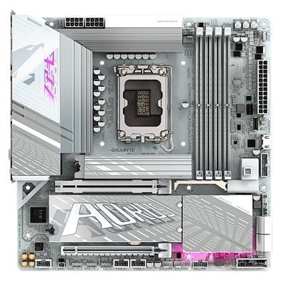 Placa-Mãe Gigabyte Z890M AORUS ELITE WIFI7 ICE, Intel, mATX, DDR5, RGB, Wi-Fi 7, Bluetooth, Branco - Z890M A ELITE WF7 ICE