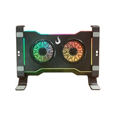 "Base com Cooler em Aço carbono para Notebook e Tablets Rise Mode Até 17"""", Galaxy Gray X7, RGB - RM-CNC-07-RGB"