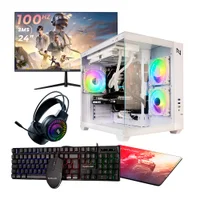 "PC Gamer Neologic Ryzen 5 5600GT, 16GB RAM 3200MHz, Placa Radeon Vega 7, SSD 480GB, Windows 11 + Monitor 24"" 100Hz + Kit Gamer"
