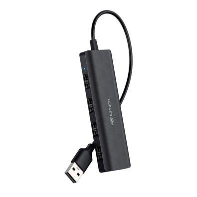 HUB C3Tech USB, 4x USB 2.0, Preto - HU-230BK