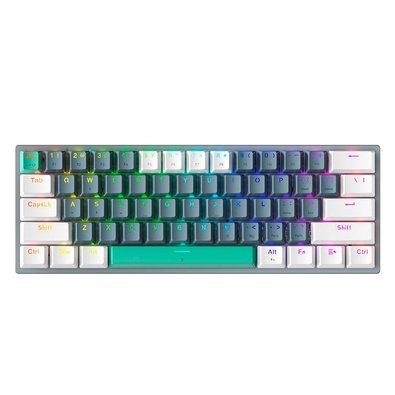 Teclado Mecânico Gamer Machenike K500-B61, RGB, Switch RED, Layout 61 Teclas, ABNT2, Cinza - REF JJ02G2003