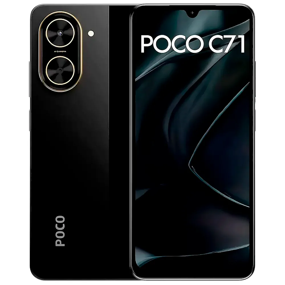 "Celular Xiaomi Poco C71 128GB 4gb Ram De 6.88"" 32mp 8mp - Preto (global)"
