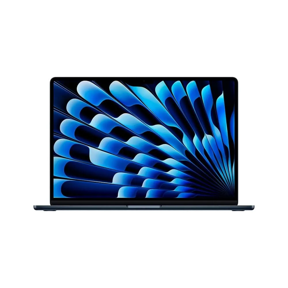 "MacBook Air Apple 15"" Chip M4, CPU 10 Núcleos, GPU 10 Núcleos, Neural Engine 16 Núcleos, 16GB RAM, SSD 256GB, Meia-noite - MW1L3BZ/A"
