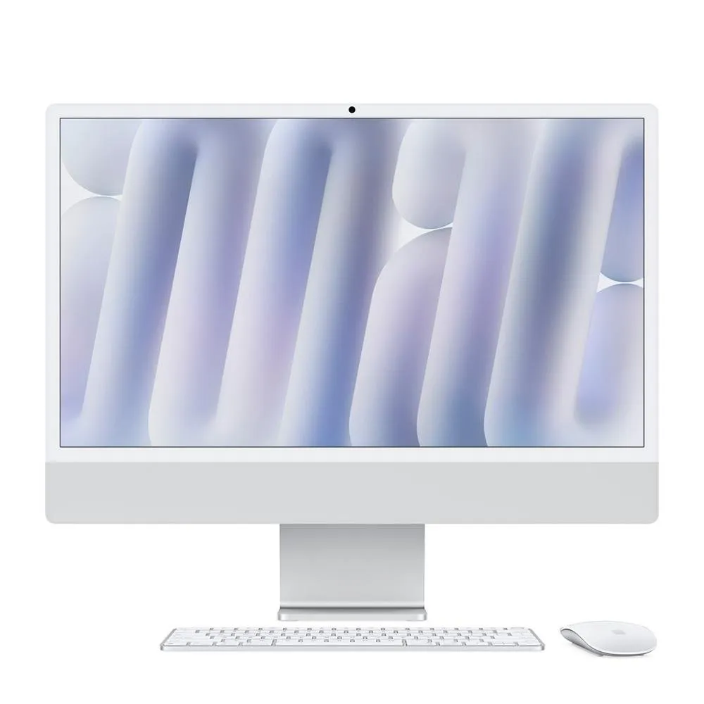 "iMac Apple Tela Retina 24"" 4.5K, Chip M4, CPU 10 Núcelos, GPU 10 Núcleos, Neural Engine de 16 Núcleos, 24GB RAM, 512GB SSD, Prata - MCR24BZ/A"