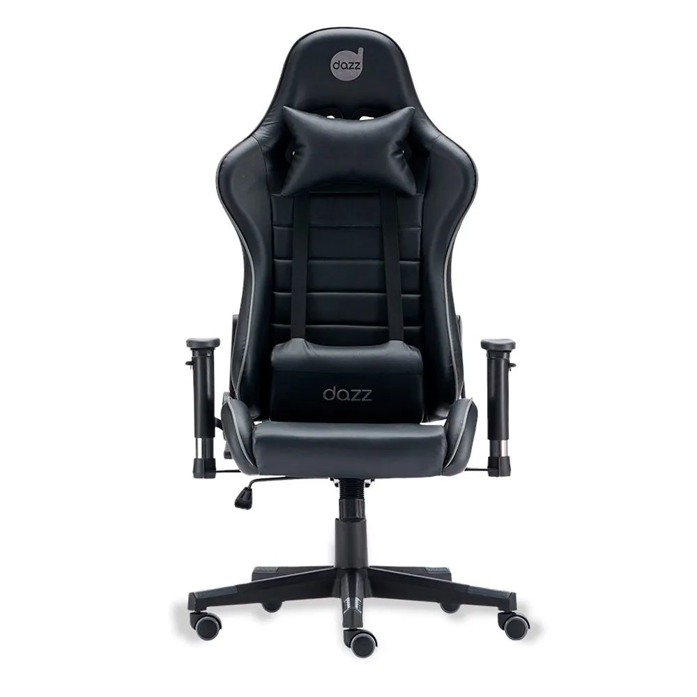 Cadeira Gamer DAZZ PRIME X V2, para Até 140KG, Inclinação 180 Graus, Claase 4 Preto e Cinza - 62000154