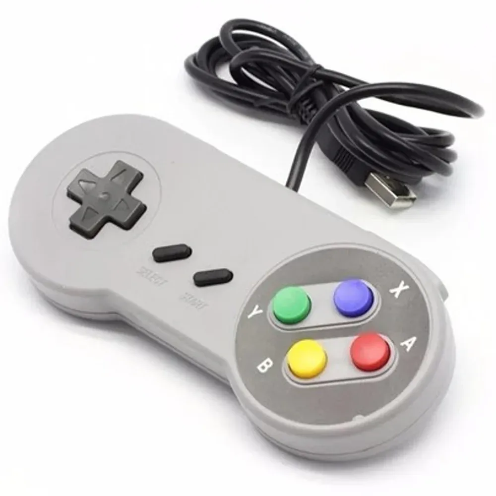 Super Controle Usb Joystick Games Retro Computador Raspberry PC Snes Box Compativel Emuladores