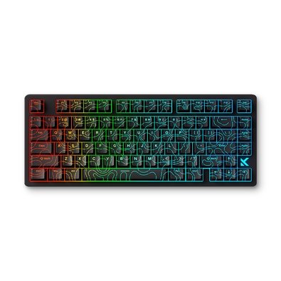 Teclado Magnético Gamer MCHOSE MC-Jet75-6, RGB, Switch Topographic Uranus, Polling Rate, Preto - MC-Jet75-6