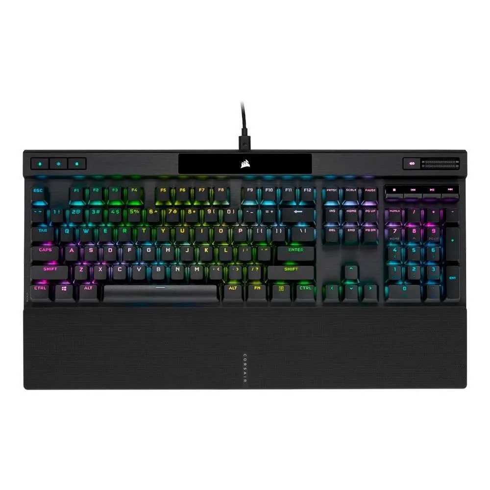 Teclado Mecânico Gamer Corsair K70 RGB Pro, Cherry MX Red, Anti-Ghosting, US Preto - CH-9109410-NA