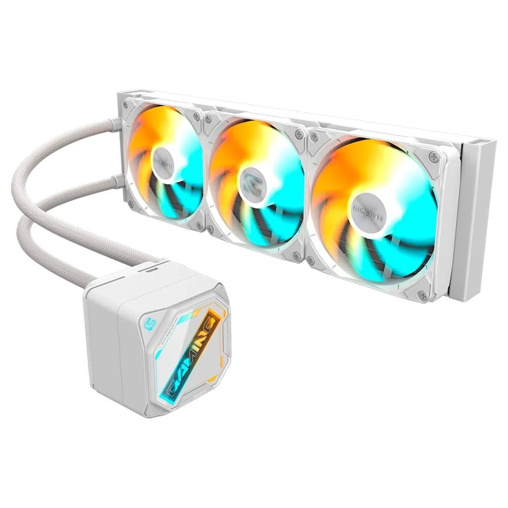 Water Cooler Gigabyte Gaming 360, RGB, 360mm, AMD e Intel, Branco - GP-GIGABYTE GME 360I