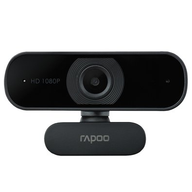 Webcam Rapoo C260 FHD 1080P, Autofoco, Microfone com Cancelamento de Ruído, Preto - C260
