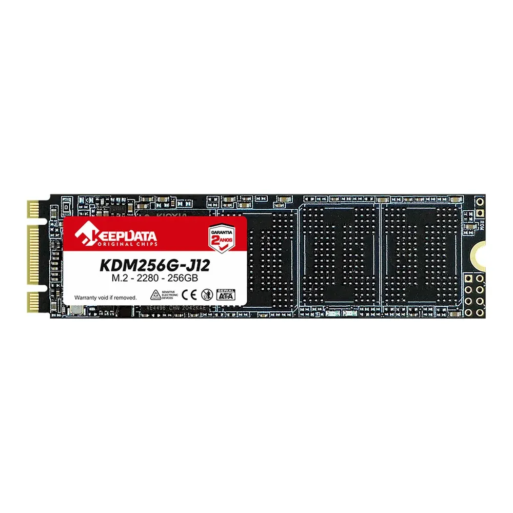 SSD 256GB Keepdata, M.2 2280, Sata Iii 6GB/s, Leitura 550mb/s, Gravação 500mb/s - KDM256G-J12