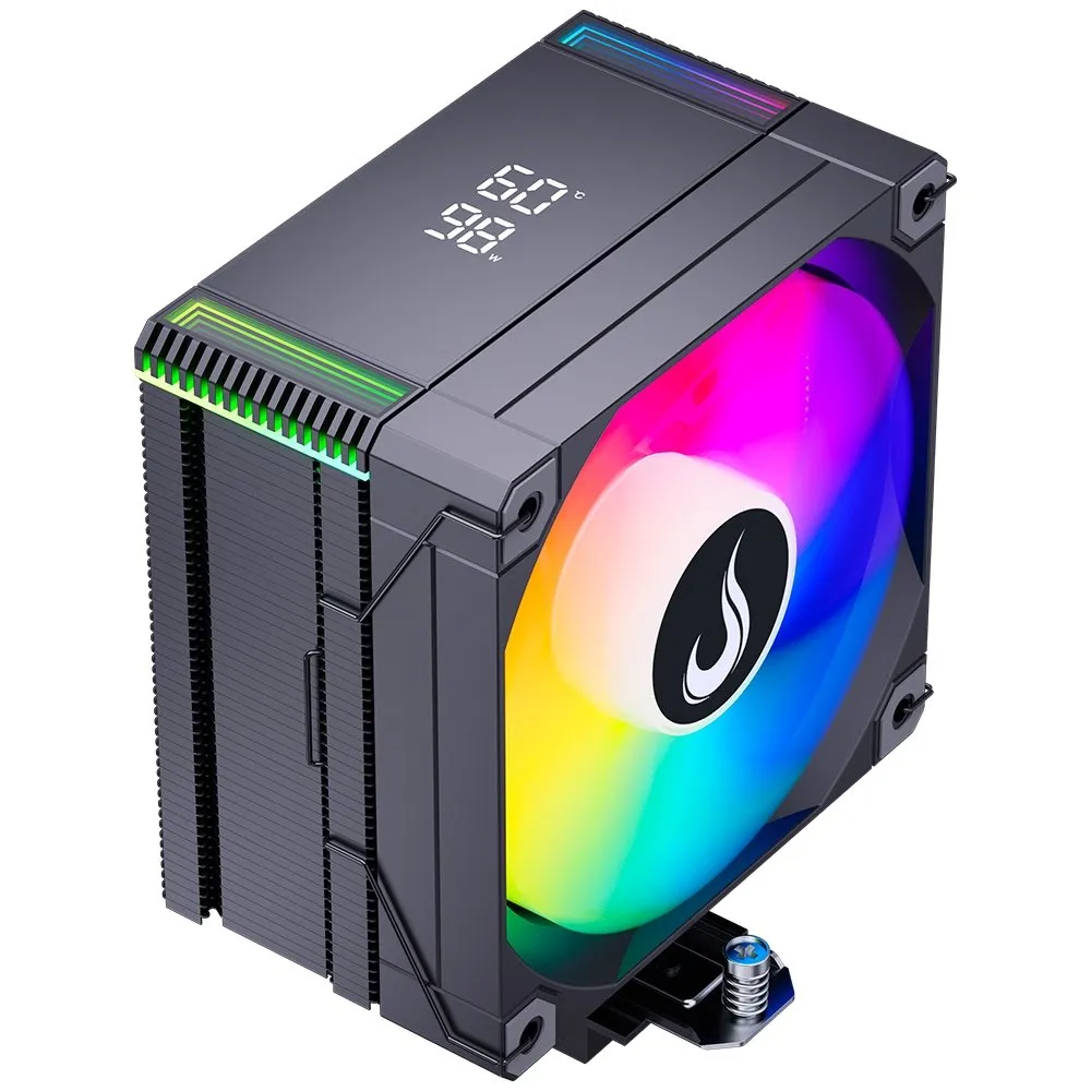Air Cooler Gamer Rise Mode Temp 6 Black, ARGB, AMD e Intel, 120mm, Preto - RM-ACT6-ARGB-B