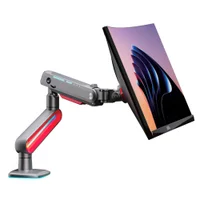 "Suporte Ergonômico Articulado Gamer RGB de Mesa, Monitor 32"" a 60"", Pistão a Gás, Suporta até 20kg, Preto, SGM03, ELG"