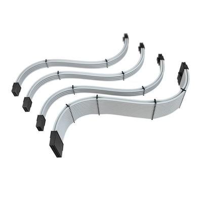 Cabo Extensor de Fonte Sleeved Rise Mode, 4 em 1, 1x 24p ATX, 1x 4+4p CPU, 2x 6+2p PCIe, Branco - RM-SL-FW