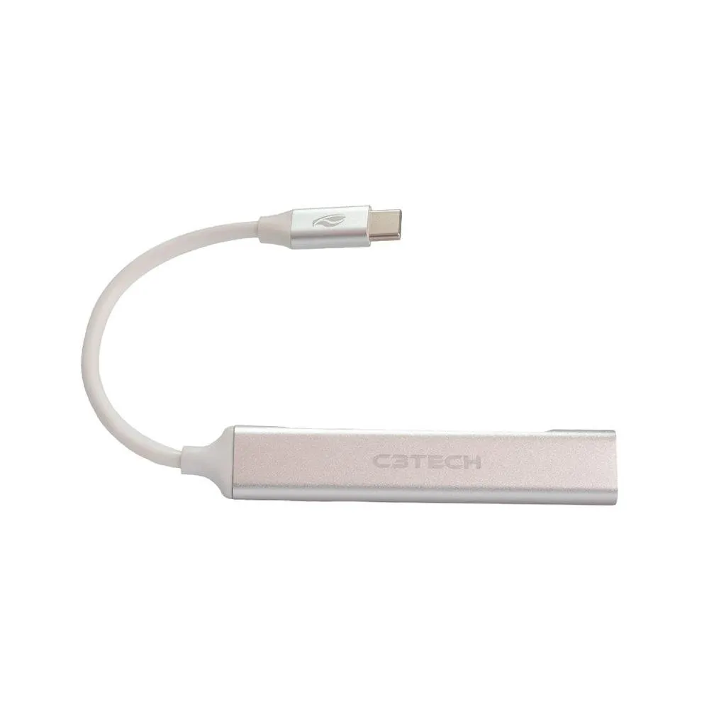 HUB C3 Tech USB-C 3.0, para 4x USB 3.0, Alumínio - HU-C320SI